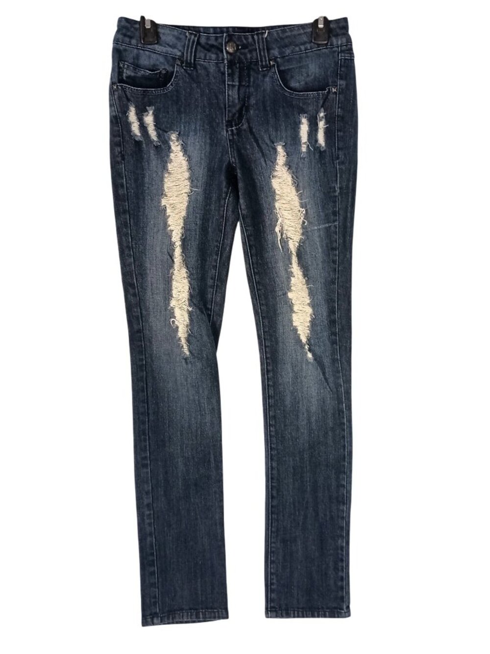 Miley Cyrus Max Azria Distressed Skinny Jeans Y2K Women 11 Stretch Denim